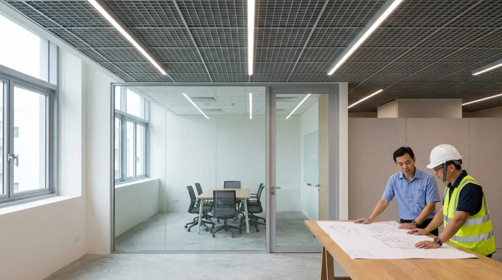 False Ceilings and Office Partitions: Types and Designs